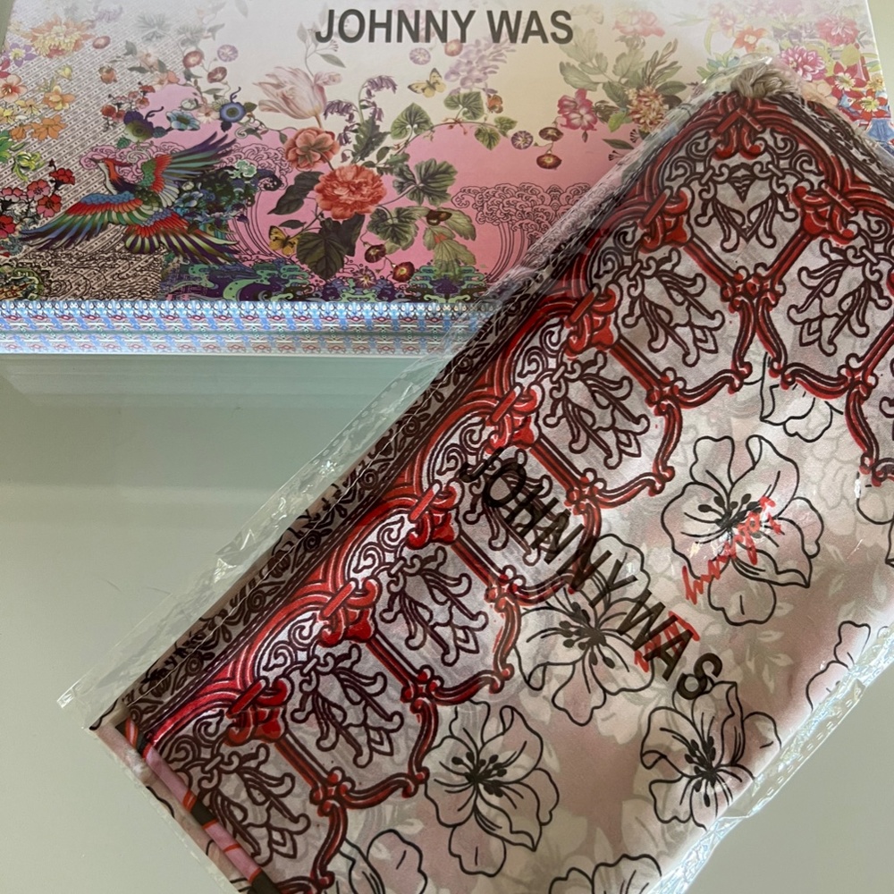 JOHNNY WAS Block Silk Scarf - Picture 7 of 8